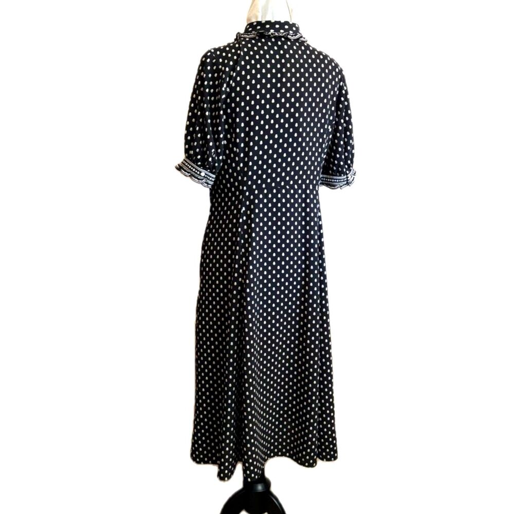 Max Studio Chiffon Midi Shirtdress Polka Dot XL - Picture 2 of 7